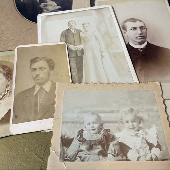 Vintage Cabinet Card Lot 10 Piece Antique Pictures Photographs - Picture 4 of 10